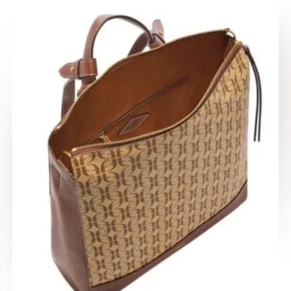 Fossil Elina Convertible Backpack Beige/Brown SHB2976268 brand new with tag - Picture 2 of 16